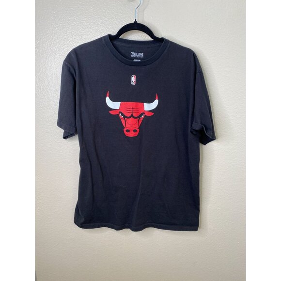 NBA Chicago Bulls Black Crewneck T-Shirt L Exclusive Collection Cotton Sportswea - Picture 2 of 7